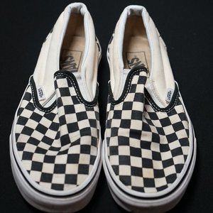Black and White checkered Vans
